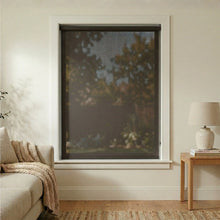 Load image into Gallery viewer, Sleek and effective Bronze Black Signature solar shades in Bronze Black, ideal for large windows in high-sunlight areas.