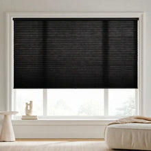Load image into Gallery viewer, Styling a modern living space with Charcoal Black 7 16 Inch Double Cell Light Filtering Shades, protecting furniture from fading while maintaining a bright feel.