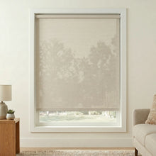 Load image into Gallery viewer, Elevate your modern space with Premier 1% Solar Screen Roller Shade, a creamy white solution for effortless natural light control and UV protection.