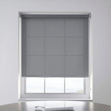 Load image into Gallery viewer, Main front view of gray ProGrade solar roller shades with 5 percent openness for glare control.