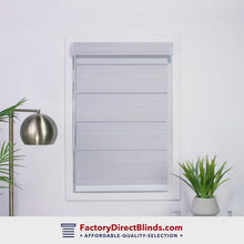 Load and play video in Gallery viewer, Zebra Room Darkening Roller Shades | Factory Direct Blinds.