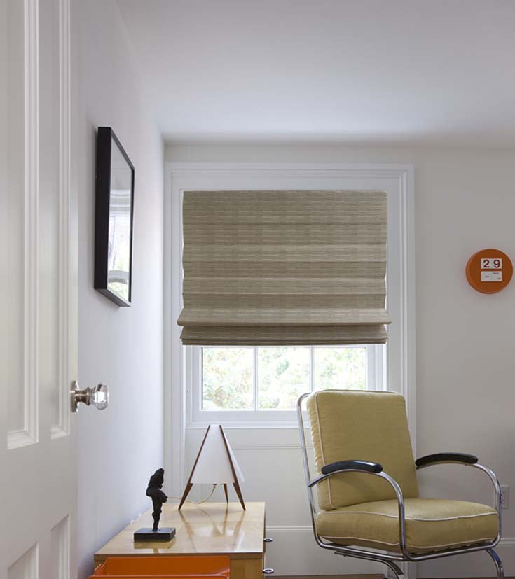 Wicker-Look Woven Cordless Shades