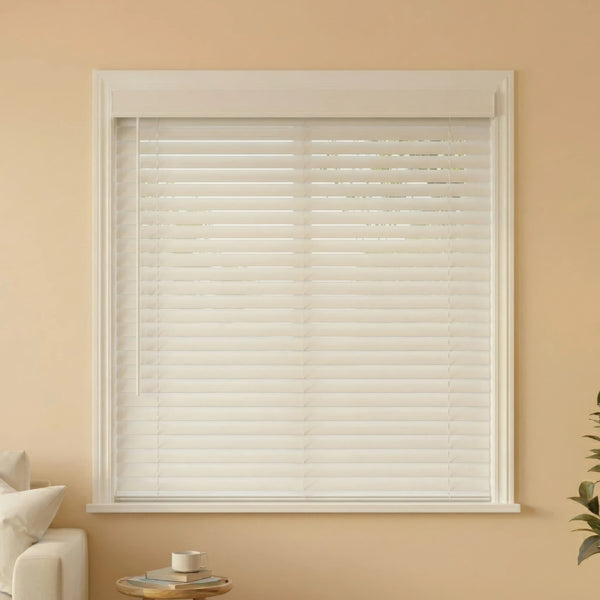 2" Classic Cordless Faux Wood Blinds - White - alternate view