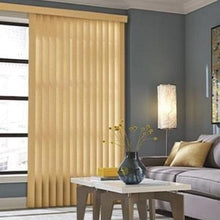 Load image into Gallery viewer, 3 1/2" Woodtone FAUX WOOD PVC Vertical Blinds - Factory Direct Blinds

