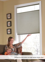 3/8" Budget Single Cell Light Filtering Top - Down/Bottom - Up Shades - Factory Direct Blinds