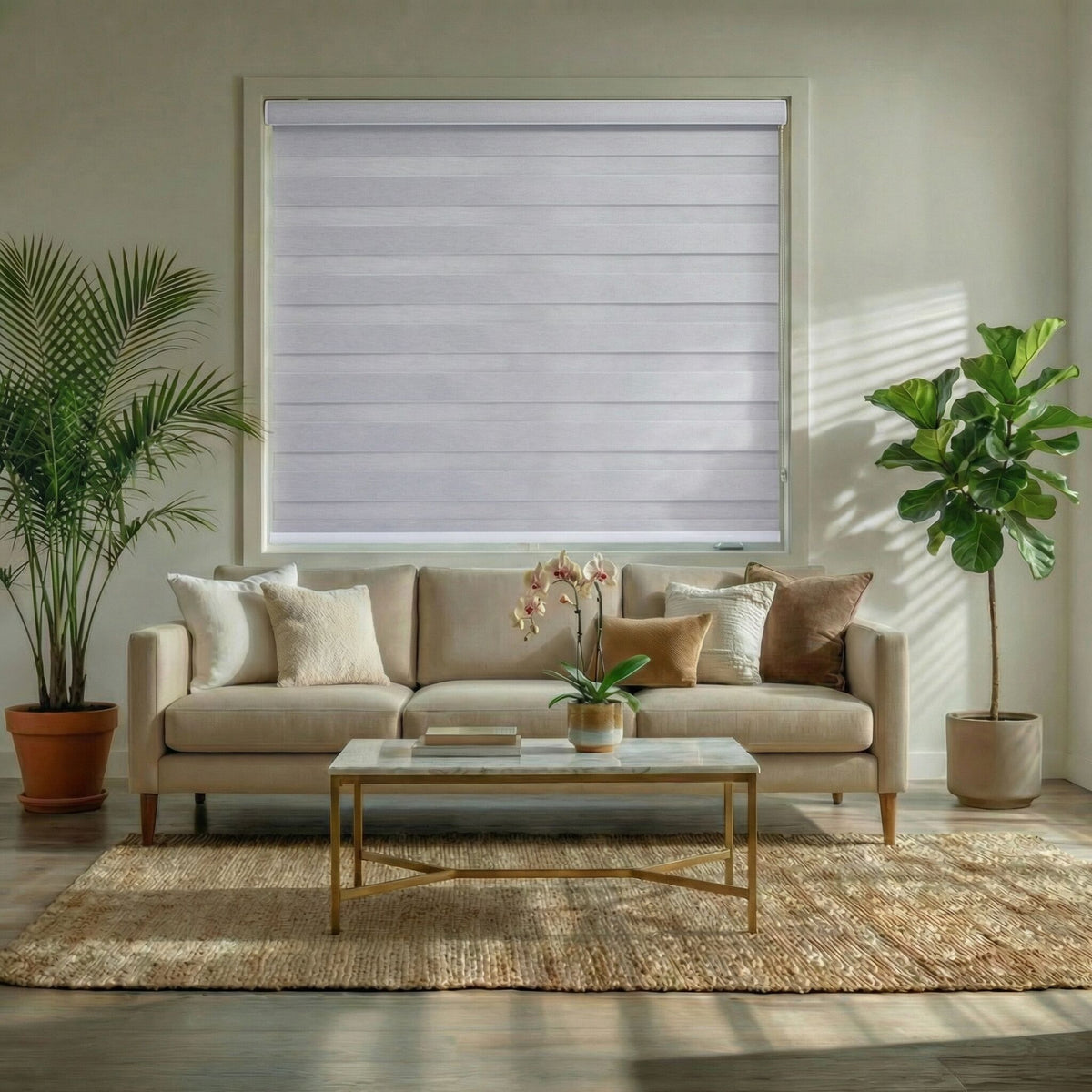 Zebra Room Darkening Roller Shades