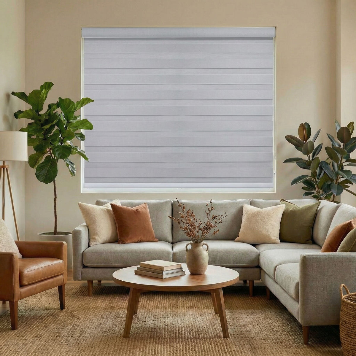 Zebra Room Darkening Roller Shades