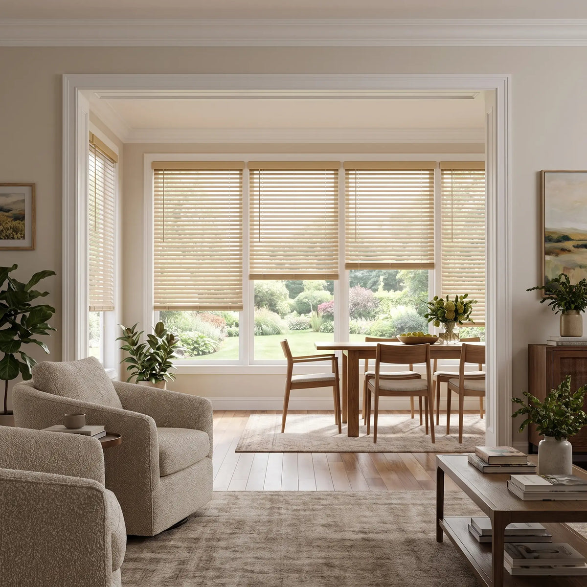 2" Premier Cordless Faux Wood Blinds