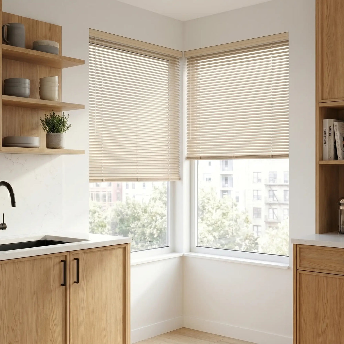 1" x 1 1⁄2" Classic Cordless 6g Aluminum Mini Blinds