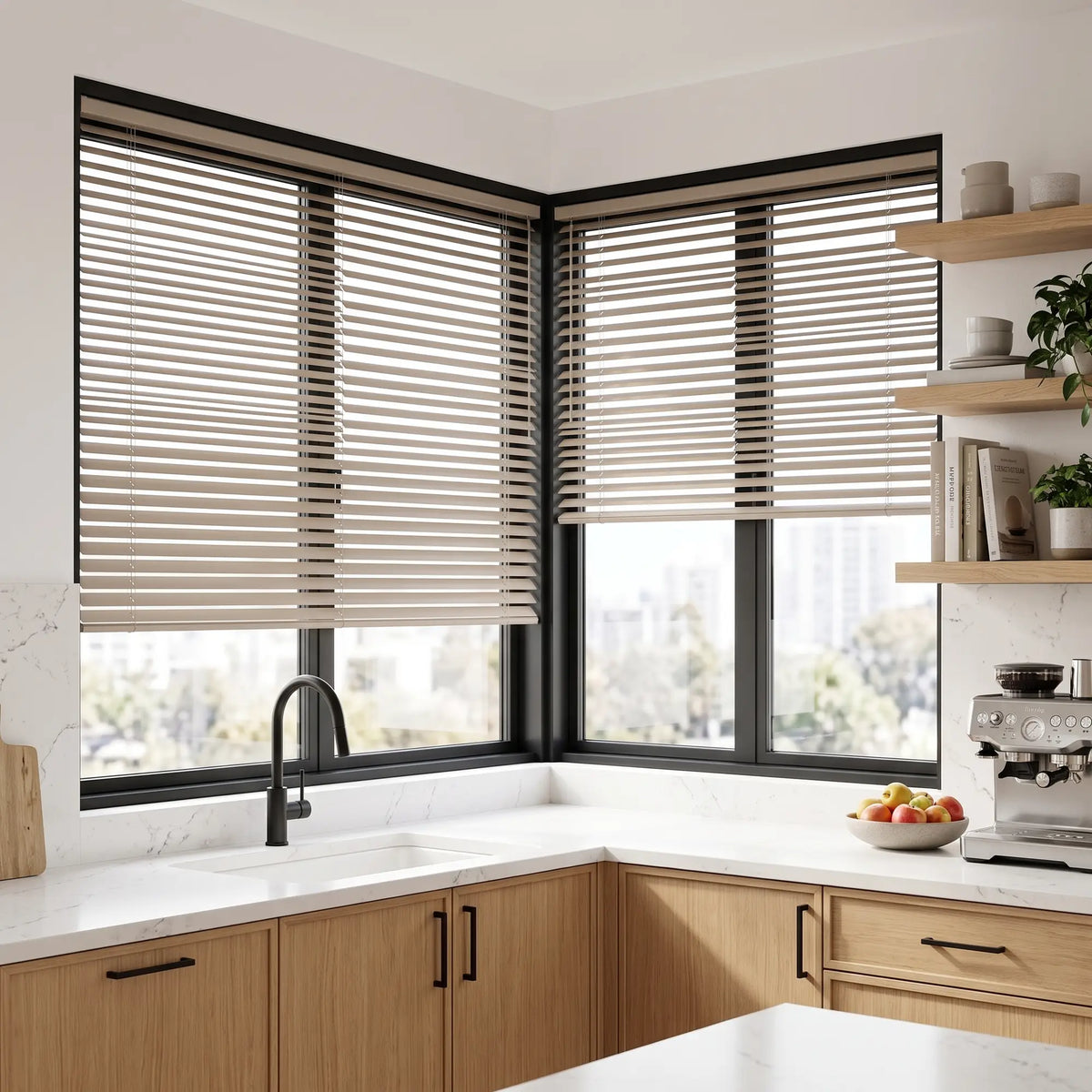 1" x 1 1⁄2" Classic Cordless 6g Aluminum Mini Blinds