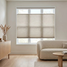 Load image into Gallery viewer, Upgrade your modern living space with Beige (Sticks &amp; Stones) 9 16 Classic Single Cell Light Filtering Cordless Top Down bottom Up Cordless Shades, filtering daylight beautifully while offering versatile views.
