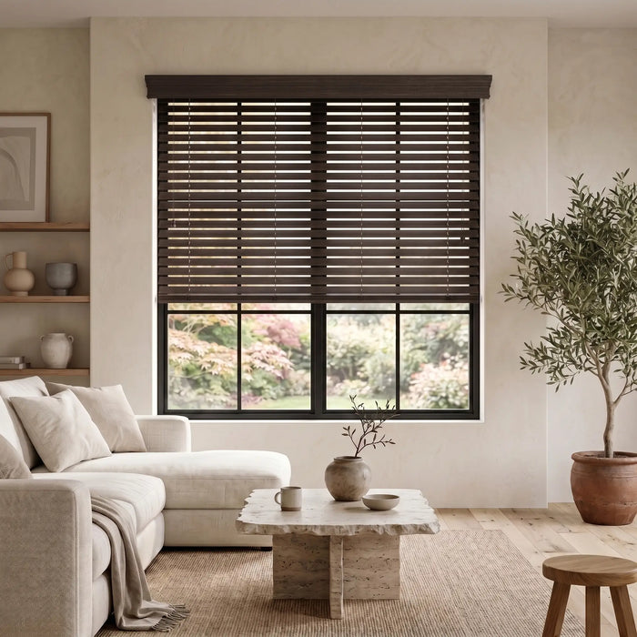 2" Hardwood Cordless Horizontal Blinds