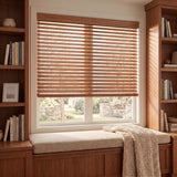 2" Classic Cordless Faux Wood Blinds - Woodtone
