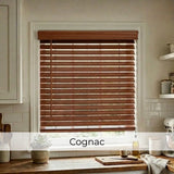 2" Classic Cordless Faux Wood Blinds - Woodtone