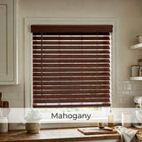2" Classic Cordless Faux Wood Blinds - Woodtone