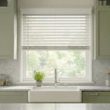 2" Classic Cordless Faux Wood Blinds - White