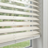 2" Classic Cordless Faux Wood Blinds - White