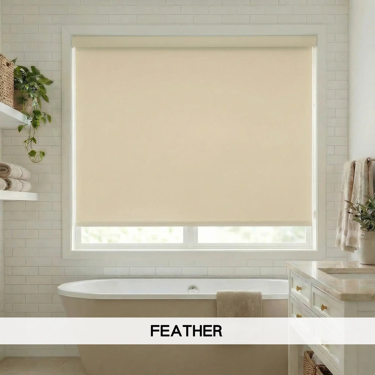 Contemporary Fabric Light Filtering Roller Shades