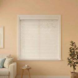2" Classic Cordless Faux Wood Blinds - White