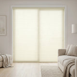 Upgrade your modern living space with Creamy White (Ivory) 3 8 Inch Budget Single Cell Light Filtering Cordless Shades, reducing screen glare while welcoming natural sunshine.
