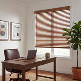 2" Classic Cordless Faux Wood Blinds - Woodtone
