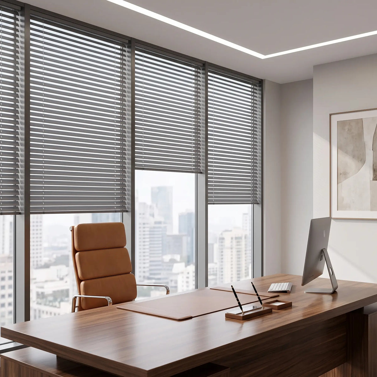 2" x 1 1/2" Cordless 8g Aluminum Mini Blinds