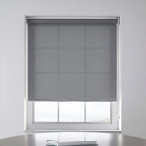 Main front view of gray ProGrade solar roller shades with 5 percent openness for glare control.