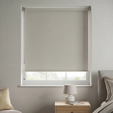 Load image into Gallery viewer, Classic Grey Signature blackout shades installed in a nursery to create a perfectly dark sleeping environment.
