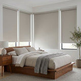 Classic Fabric Blackout Roller Shades in Silver Gray