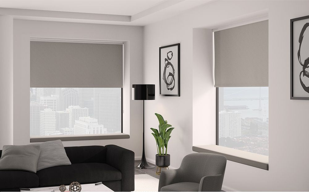 Modern Fabric Blackout Roller Shades - Factory Direct Blinds