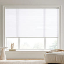 Load image into Gallery viewer, This modern living space is enhanced by Neutral 7 16 Inch Double Cell Light Filtering Shades, allowing bright, diffused daylight to fill the interior.
