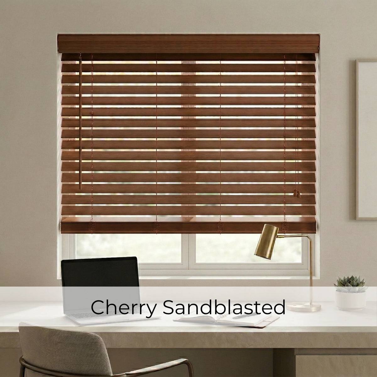 2" Premier Cordless Faux Wood Blinds