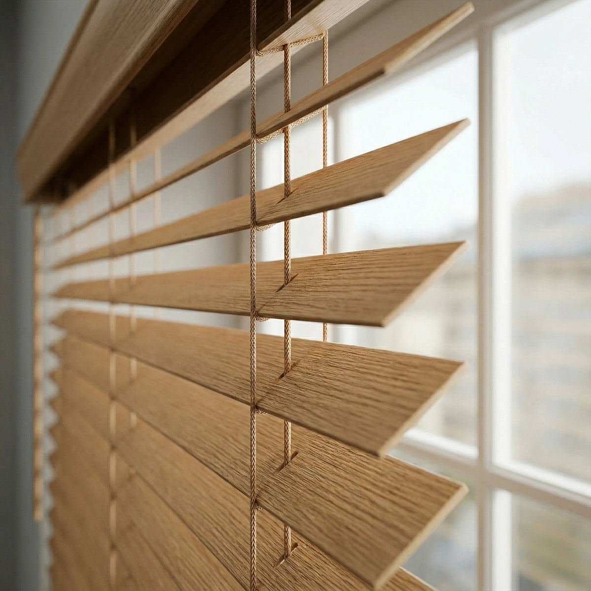 2" Signature Cordless Faux Wood Blinds - Woodtone