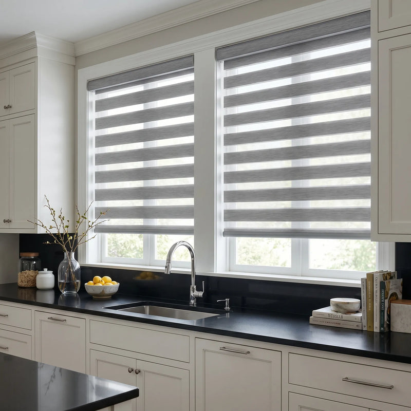 Zebra Room Darkening Roller Shades