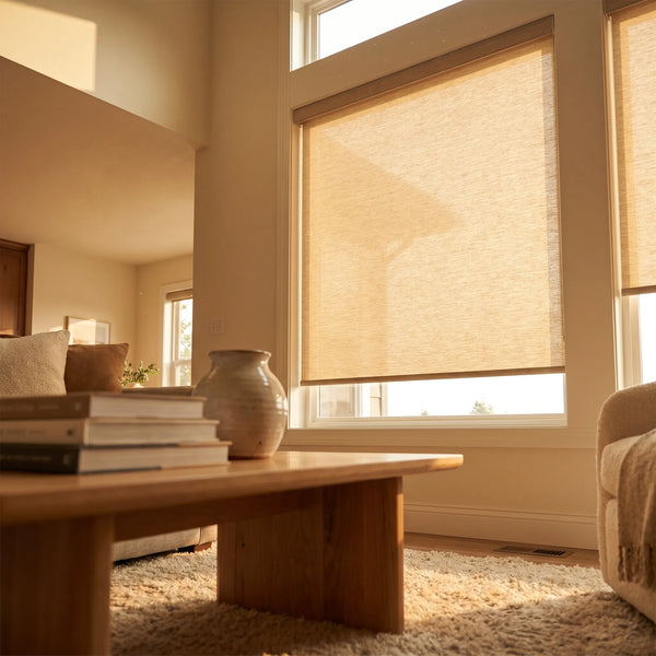 Contemporary Fabric Light Filtering Roller Shades - alternate view