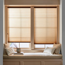 Load image into Gallery viewer, Upgrade your warm sitting area with Warm Brown (Pongee) 7 16 Inch Double Cell Light Filtering Shades, providing excellent UV protection and a soft ambient light.
