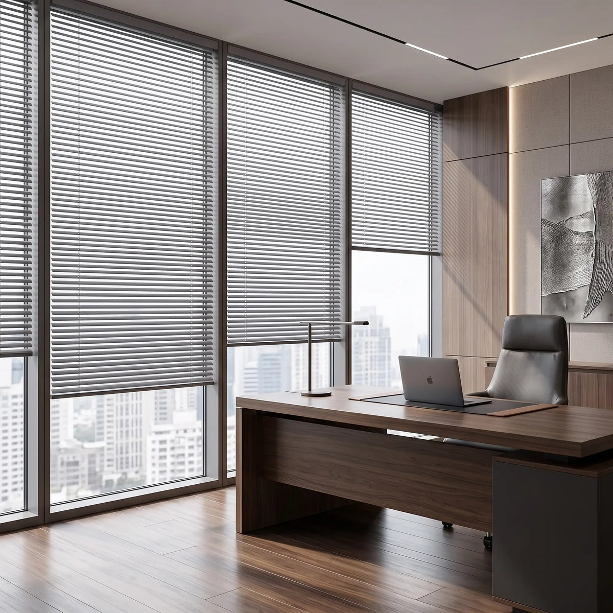 1" x 1 1⁄2" Classic Cordless 6g Aluminum Mini Blinds
