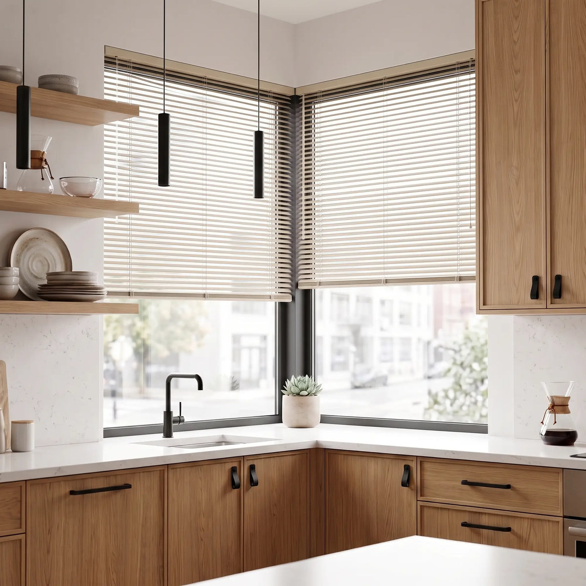 2" x 1 1/2" Cordless 8g Aluminum Mini Blinds