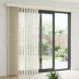 Showcasing White S Shape Pvc Vertical Blinds in a cozy retreat, ideal for expansive windows requiring stylish light management.
