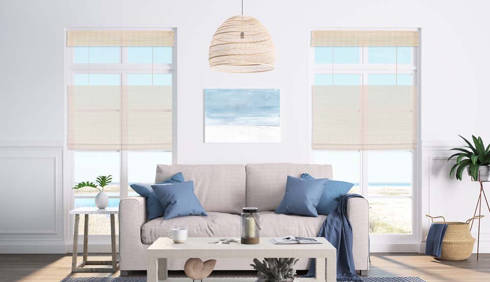 Woven Wood Cordless Top - Down/Bottom - Up Shades - Factory Direct Blinds