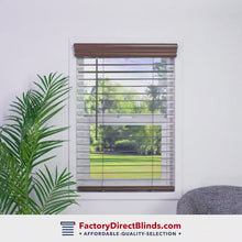 Load and play video in Gallery viewer, 2&quot; Cordless Classic Faux Woods WOODTONE | Factory Direct Blinds.
