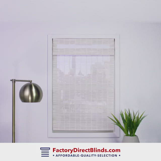 Woven Wood Cordless Top-Down/Bottom-Up Shades | Factory Direct Blinds.